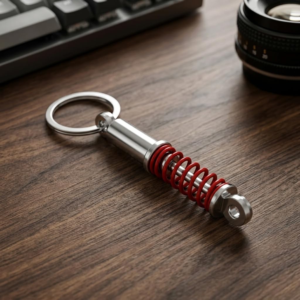 Premium Automotive Shock Absorber Keychain