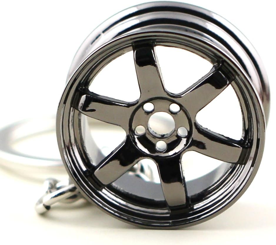 Premium TE37 Wheel Rim Keychain for Car Enthusiasts