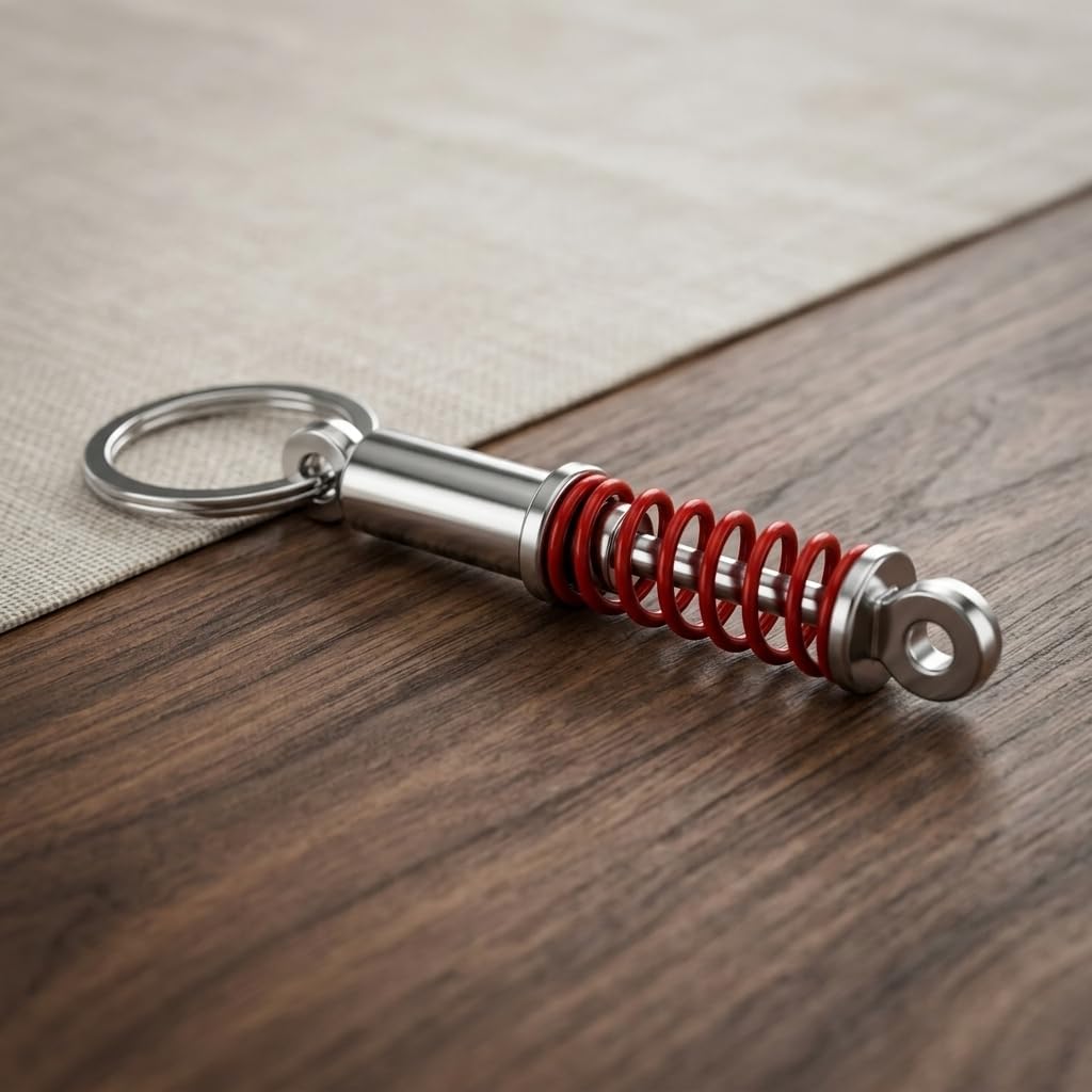 Premium Automotive Shock Absorber Keychain