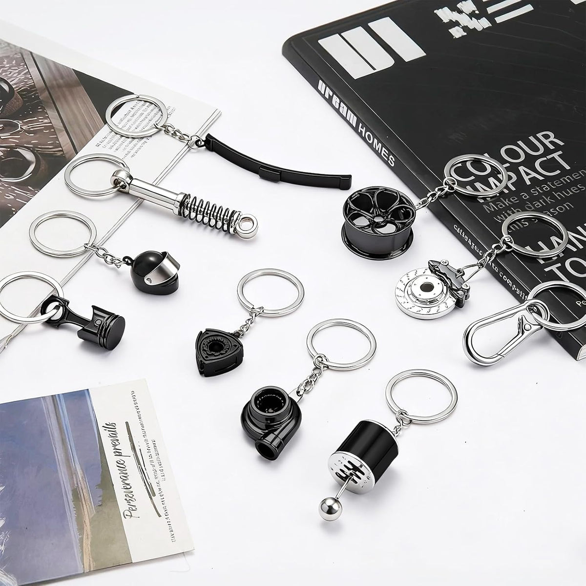 Automotive Passion Keychain Set