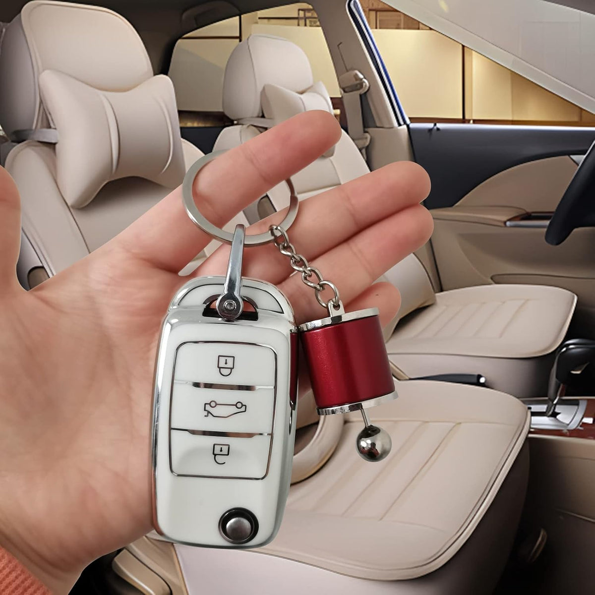 Premium 6-Speed Gear Shift Keychain